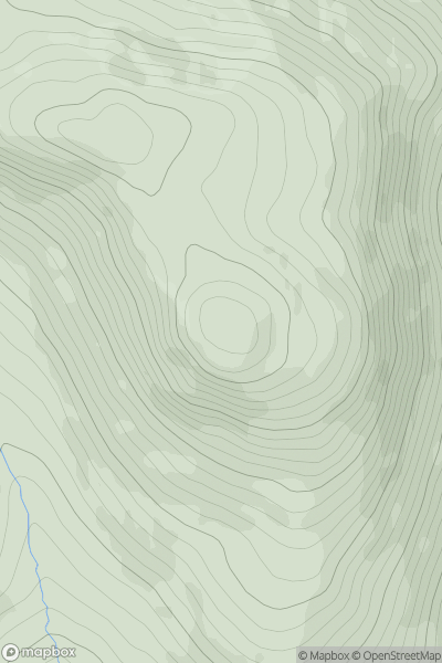 Thumbnail image for Ewe Hill [The Glenkens to Annandale] showing contour plot for surrounding peak